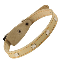 Ошейник кожаный с украшением Gamma Ёж