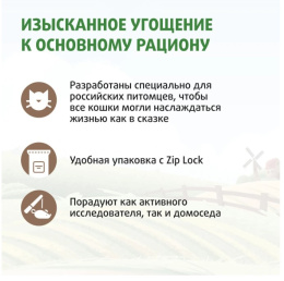 Лакомство Ферма кота Федора хрустящие подушечки для кошек и котят с паштетом из курицы 40 г