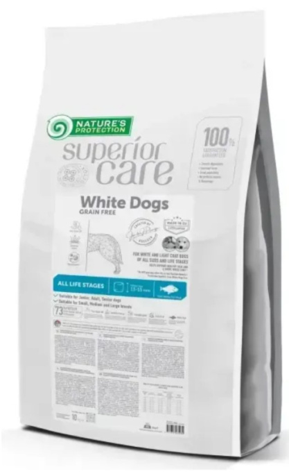 Сухой корм для собак Nature's Protection White Dogs Adult All Breed (белая рыба) (10 кг)