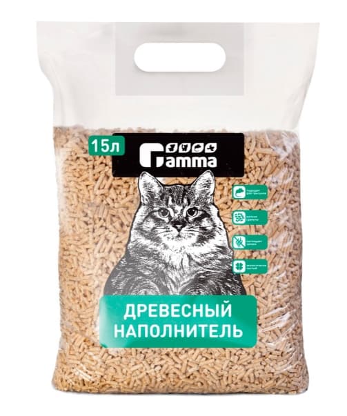 Древесный наполнитель Gamma (15 л)