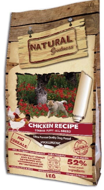 Сухой корм для собак Natural Greatness Chicken Recipe Starter&Puppy (курица) (2 кг)