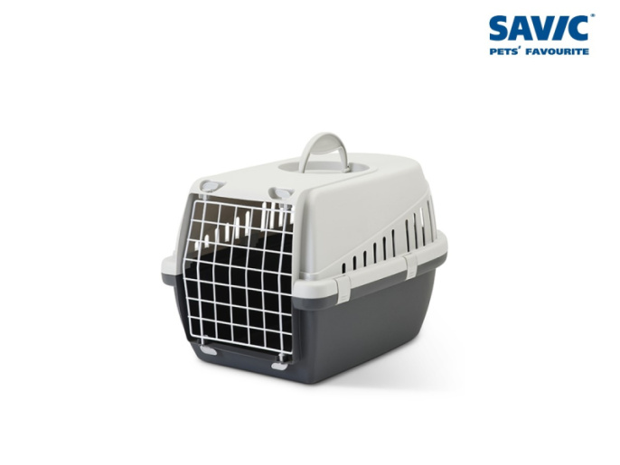Переноска для кошек и собак SAVIC "Trotter 1" (49х33х30см, светло-серый/антрацит)