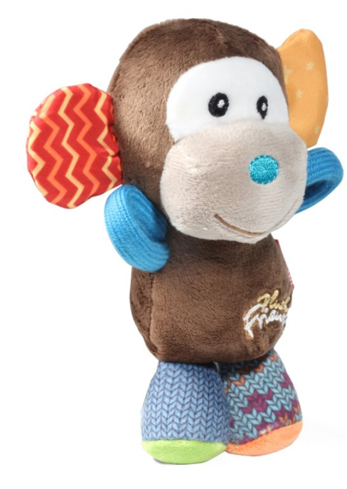 Игрушка для собак GiGwi Plush Friendz Обезьянка с пищалкой (16 см)