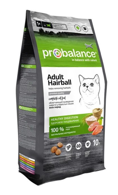 Сухой корм для кошек Probalance Cat Hairball Adult  (1.8 кг)