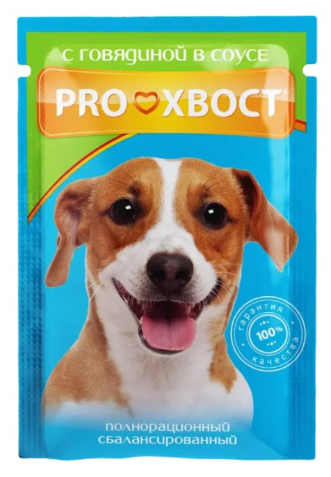 Влажный корм для собак PROхвост Adult в соусе (говядина) (85 гр)
