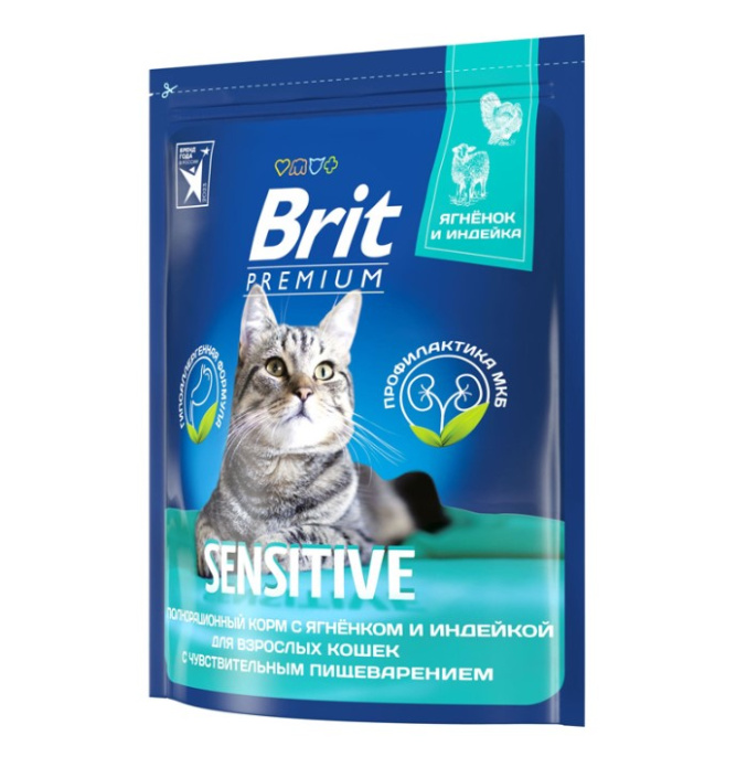 Сухой корм для кошек Brit Premium Cat Sensitive (ягненок) (2 кг)