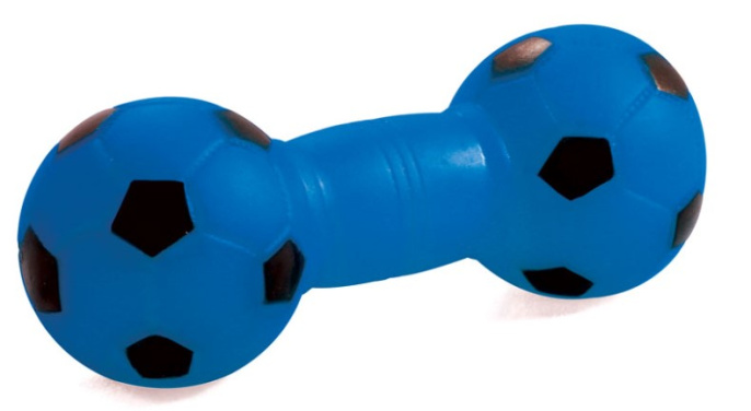 Triol Игрушка для собак из винила "Гантель футбольная", 130мм