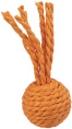 Игрушка для кошки, TRIXIE гремящий мячик на бумажном шнуре (4х11 см)