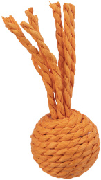 Игрушка для кошки, TRIXIE гремящий мячик на бумажном шнуре