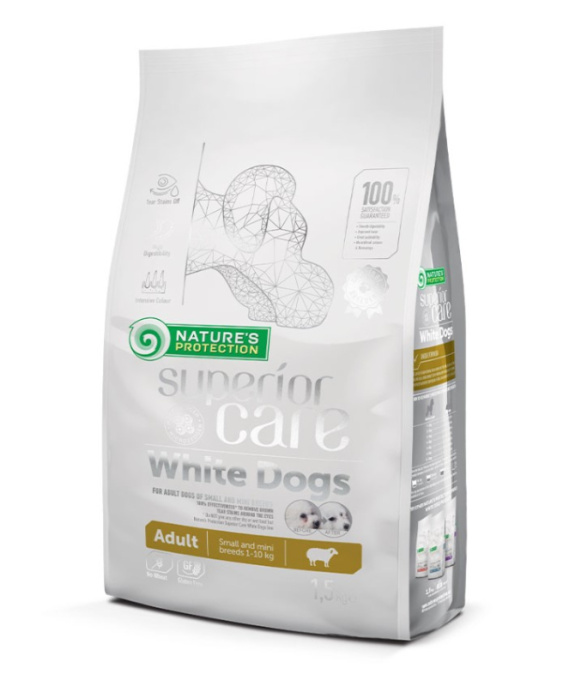 Сухой корм для собак Nature's Protection WHITE DOGS LAMB ADULT SMALL AND MINI BREEDS (1,5 кг)