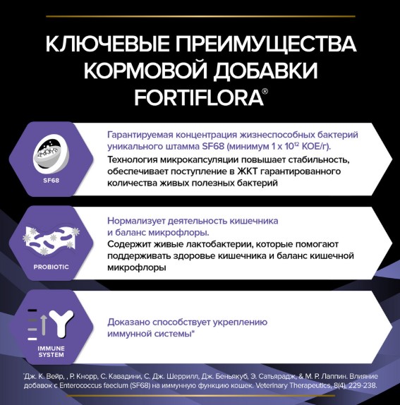 Кормовая добавка для кошек и котят Pro Plan Veterinary diets Forti Flora  (30*1 г)