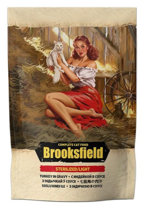 Влажный корм для кошек BROOKSFIELD Sterilized/Light Adult Cat в соусе (индейка) (85 гр)
