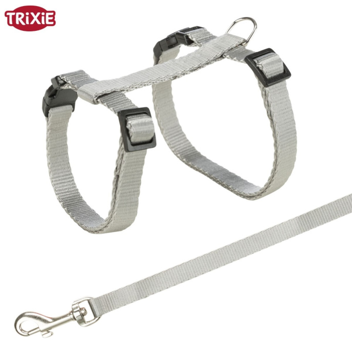 Шлейка с поводком для кошек TRIXIE HoldyCat (27-45см + поводок 1,2м/10мм)