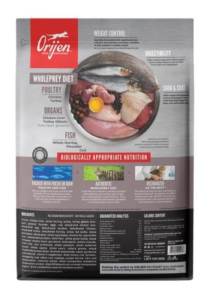 Сухой корм для кошек ORIJEN CAT FIT & TRIM (Курица, индейка, рыба) (1.8 кг)