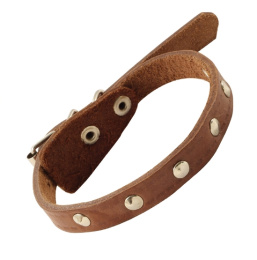 Ошейник кожаный с украшением Gamma Ёж