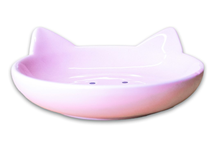 Блюдце Mr.Kranch керамическое Мордочка кошки 80 мл (розовая)