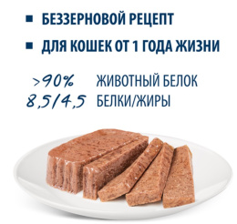 Консервы для кошек Happy Cat Minkas Duo Паштет Adult Cat (говядина, лосось)
