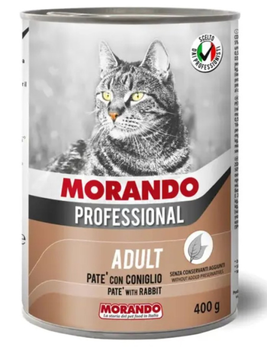 Паштет для кошек Morando Professional Adult Cat (кролик) (400 гр.)