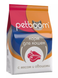Сухой корм для кошек Petboom Adult (мясо, овощи)