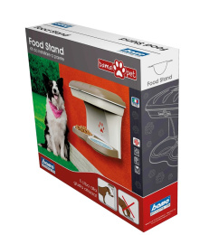 Миска для собак Bama Pet настенная двойная бежевая