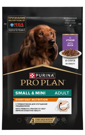 Влажный корм для собак Pro Plan EveryDay Nutrition Small & Mini Adult в соусе (утка) (85 гр)