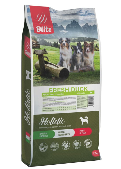 Сухой корм для собак Blitz Holistic Adult Dog All Breeds (утка) (500 гр)
