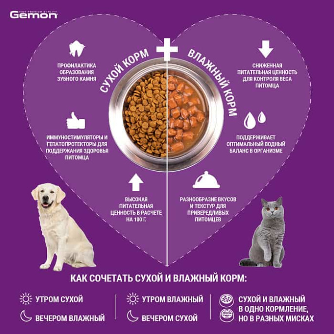 Сухой корм для кошек Gemon Cat Senior (курица и рис)