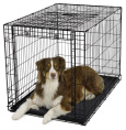 Клетка MidWest Ovation для собак с торцевой вертикально-откидной дверью, черная (111х72х77h см)