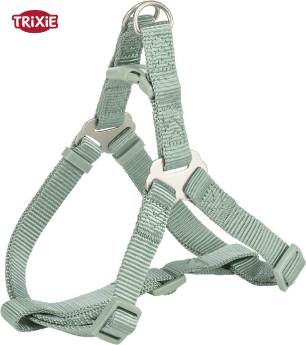 Шлея для собак TRIXIE Premium One Touch harness (зеленый шалфей) (XS-S 30-40 см/10 мм)