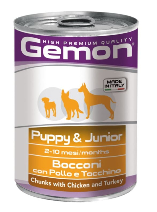 Консервы для щенков Gemon Puppy & Junior (цыпленок, индейка) (415 г.)