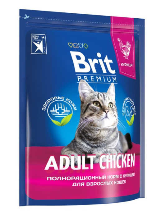 Сухой корм для кошек Brit Premium Cat Adult Chicken (курица) (2 кг)