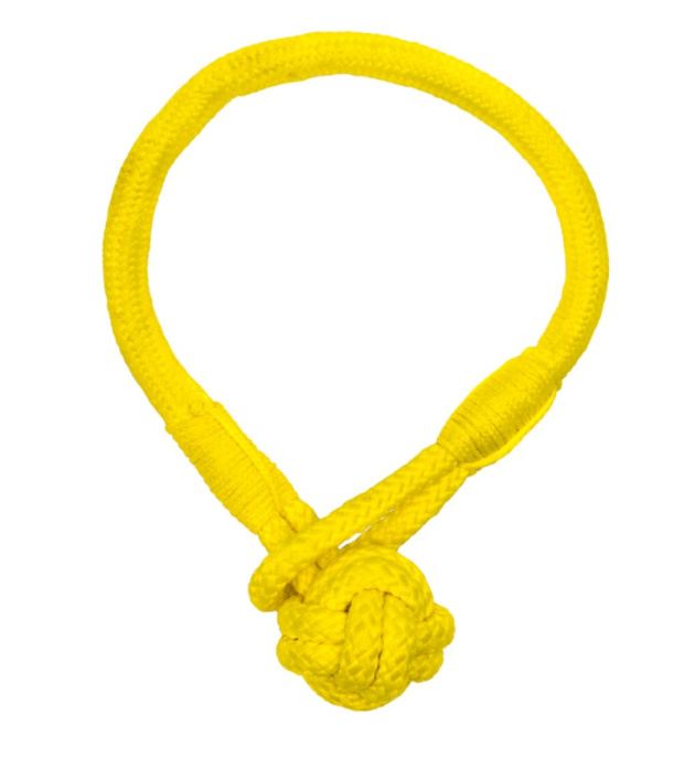 Игрушка для щенков Playology Tough Tug Knot жевательный канат с ароматом арахиса (Голубой)