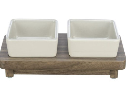 TRIXIE Набор мисок для кошек CityStyle, серый/коричневый