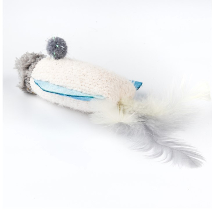 Игрушка для кошек Petpark Космический корабль с перьями и кошачьей мятой (20 см)