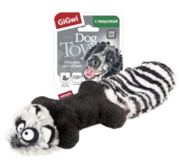 Игрушка для собак GiGwi Plush Friendz Енот с пищалками