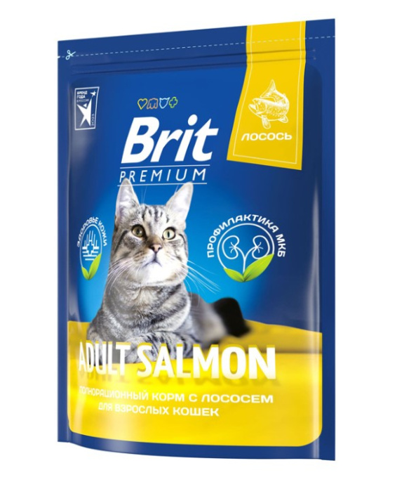 Сухой корм для кошек Brit Premium Cat Salmon (лосось) (2 кг)