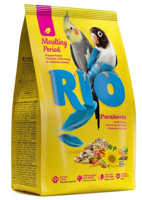 Корм для средних попугаев в период линьки RIO (500 гр)
