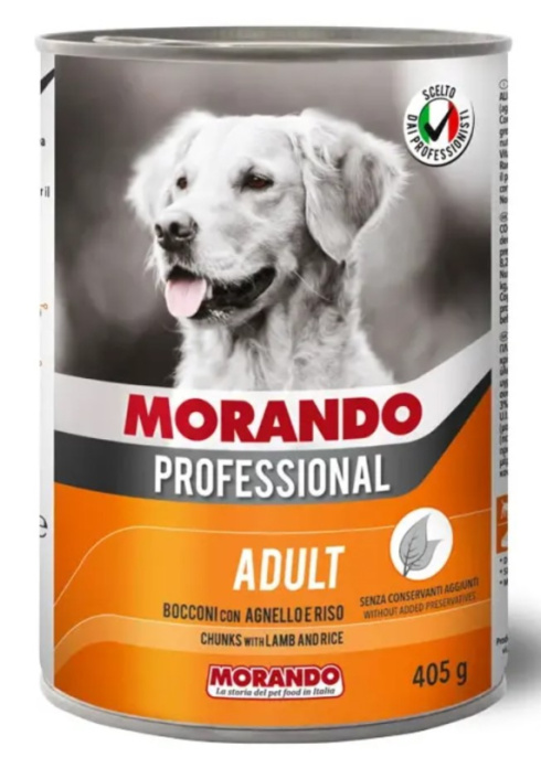 Консервы для собак Morando cane Professional Adult Dog (ягненок, рис) (405 гр)