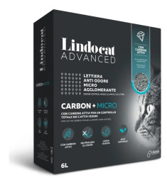 Наполнитель микрокомкующийся бентонитовый с активированным углем Lindocat Advanced Carbon Plus Micro