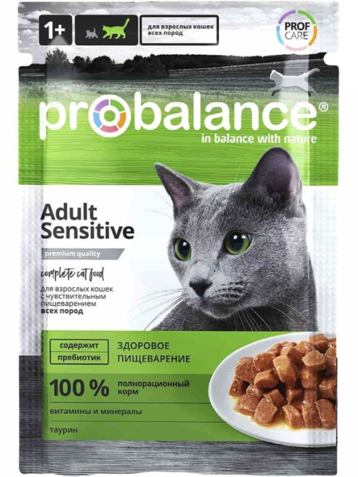 Влажный корм для кошек ProBalance Sensitive Cat (85 гр.)