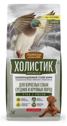 Сухой корм для собак Деревенские лакомства Холистик Премьер Medium & Large Adult Dog (утка, рис)