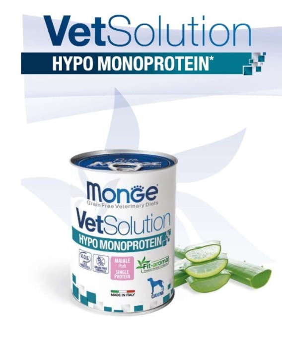 Консервы для собак Monge VetSolution Hypo Monoprotein Dog PORK (свинина) (400 гр.)