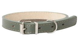 Ошейник для собак Mr.Kranch из натуральной кожи прямой оливковый