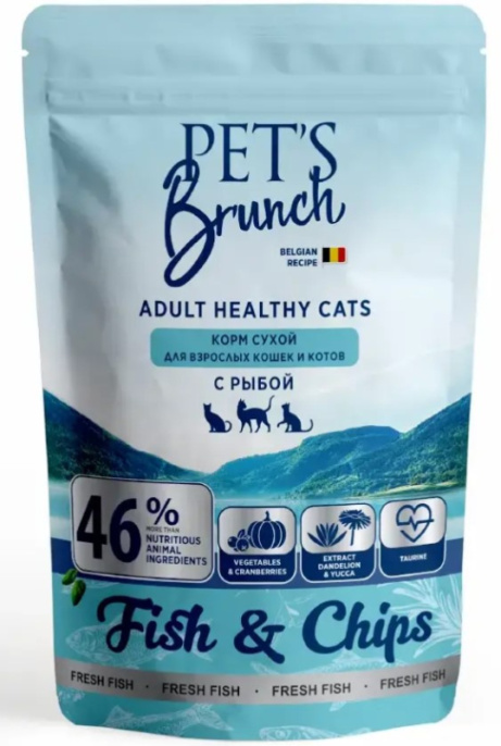 Сухой корм для кошек Pet's Brunch Adult Healthy Cats (рыба) (400 гр)
