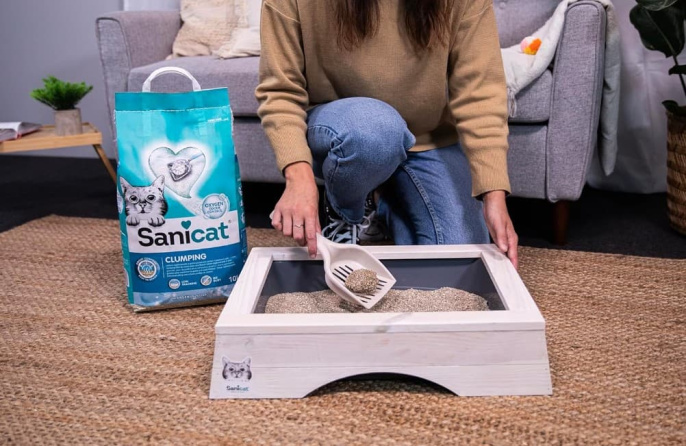 Наполнитель бентонитовый Sanicat Clumping Marseillе soap (аромат марсельского мыла) (8 л)