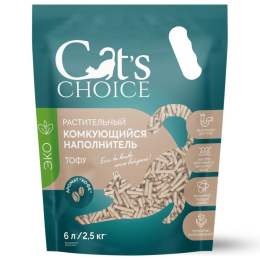 Растительный комкующийся наполнитель тофу Cat's choice с ароматом "Кофе"
