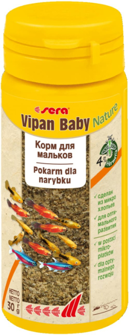 Корм хлопья для мальков всех рыб SERA Vipan Baby (30 г (50 мл))