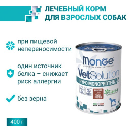 Консервы для собак Monge VetSolution Hypo Monoprotein Dog LAMB (ягненок)
