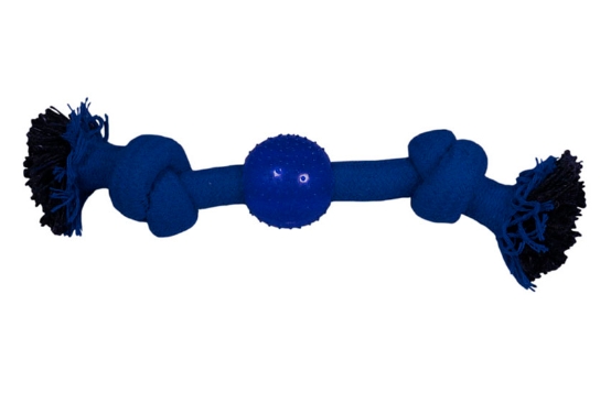Triol Игрушка для собак "Веревка-канат, 2 узла и мяч" (230 мм)
