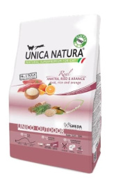 Сухой корм для кошек Unica Natura Unico Outdoor (Утка, рис, апельсин)